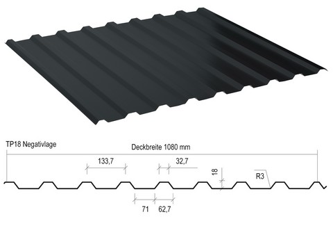 Dachtrapezprofil: TP18 - ideal für Haus, Carport, Garage & Schuppen!