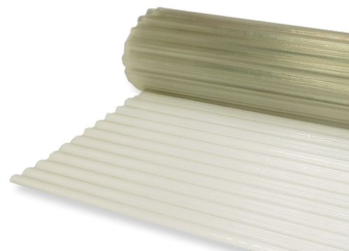 Wellbahn Polyester für Überdachungen. Nicht zu verwechseln mit Wellplatten!