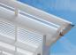 Preview: Terrassendach eingedeckt mit Lichtplatte 3 mm Acryl in farblos/klar mit Wabenstruktur. Unterkonstruktion weiß Preview: Terrassendach eingedeckt mit Lichtplatte 3 mm Acryl in farblos/klar mit Wabenstruktur. Unterkonstruktion weiß