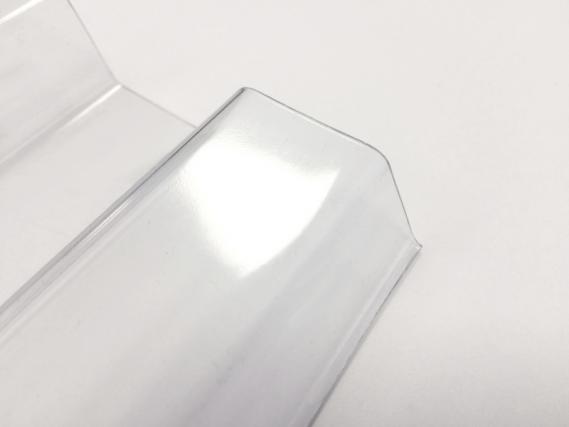 Lichtplatte Polycarbonat klar 1,0 mm - Spundwandprofil 76/18.