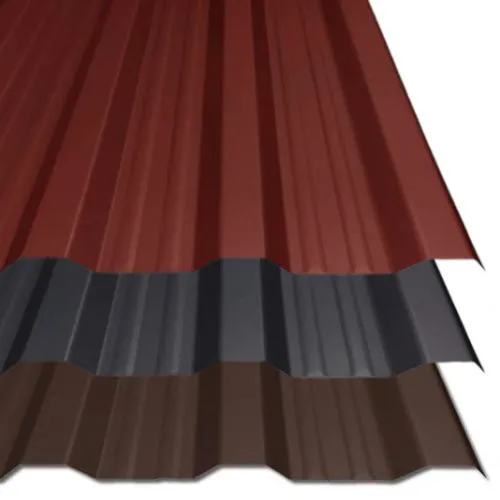 Durch die geringe Profilhöhe von 18 mm sehr beliebt: Trapezblech T-18DR 0,40 mm in Anthrazit, Rot und Braun