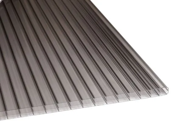 Stegplatte Polycarbonat 16 mm - anthrazit - Breite 1200 mm