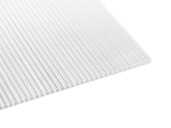 Stegplatte Polycarbonat 10,0 mm - klar - Breite 1050 mm