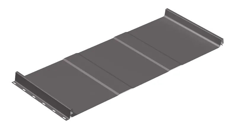 Ausschnitt Stehfalzblech FixClick 5 T mit Mikrotrapezprofilierung Ausschnitt Stehfalzblech FixClick 5 T mit Mikrotrapezprofilierung