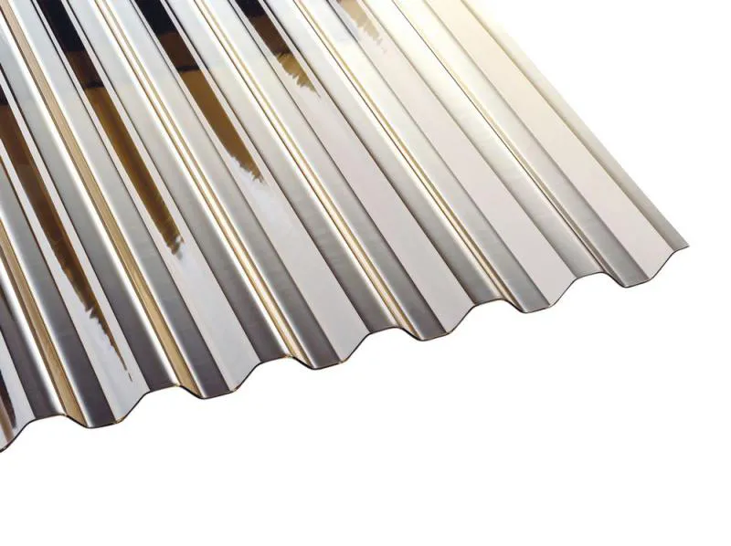 Lichtplatte aus Polycarbonat in der Farbe Bronze Lichtplatte aus Polycarbonat in der Farbe Bronze
