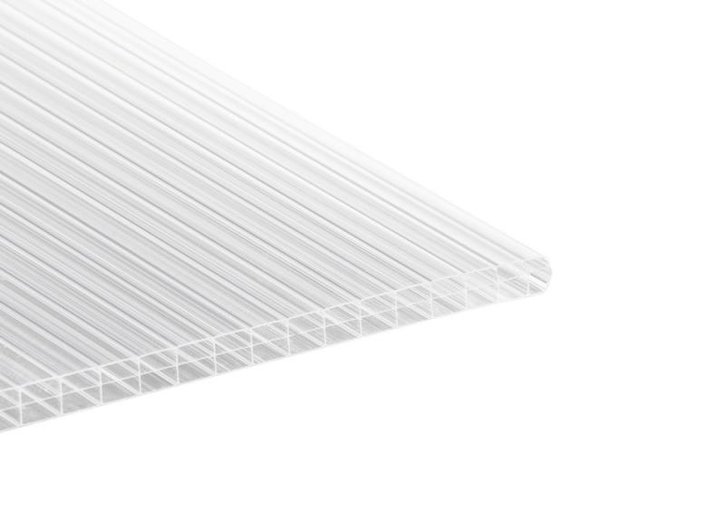 Stegplatte Polycarbonat 16 mm - klar - Breite 1200 mm