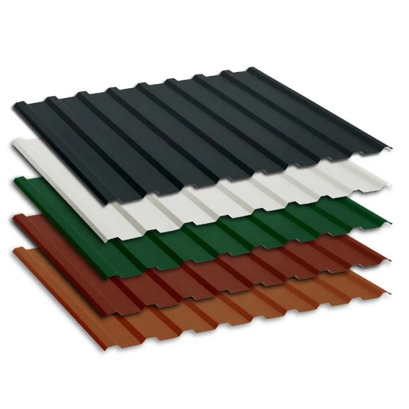Das 0,65 mm starke Trapezblech im Profil T-20M/1100 ist in insgesamt 8 Farben lieferbar Das 0,65 mm starke Trapezblech im Profil T-20M/1100 ist in insgesamt 8 Farben lieferbar