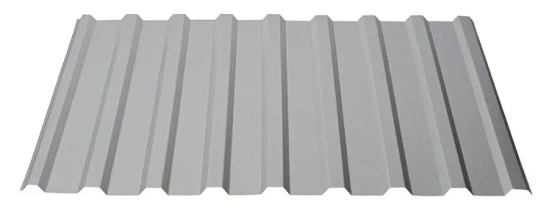 Das 0,75 mm starke Trapezblech im Profil TP18 ist mit einer 185 g/m² starken Alu-Zink-Legierung ausgestattet. Das 0,75 mm starke Trapezblech im Profil TP18 ist mit einer 185 g/m² starken Alu-Zink-Legierung ausgestattet.