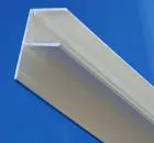 Alu-F-Profil - Abschlussprofil mit Befestigungslasche - 16 mm - silber eloxiert