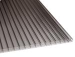 Stegplatte Polycarbonat POLYCLEAR 16 mm - anthrazit - Breite 1200 mm