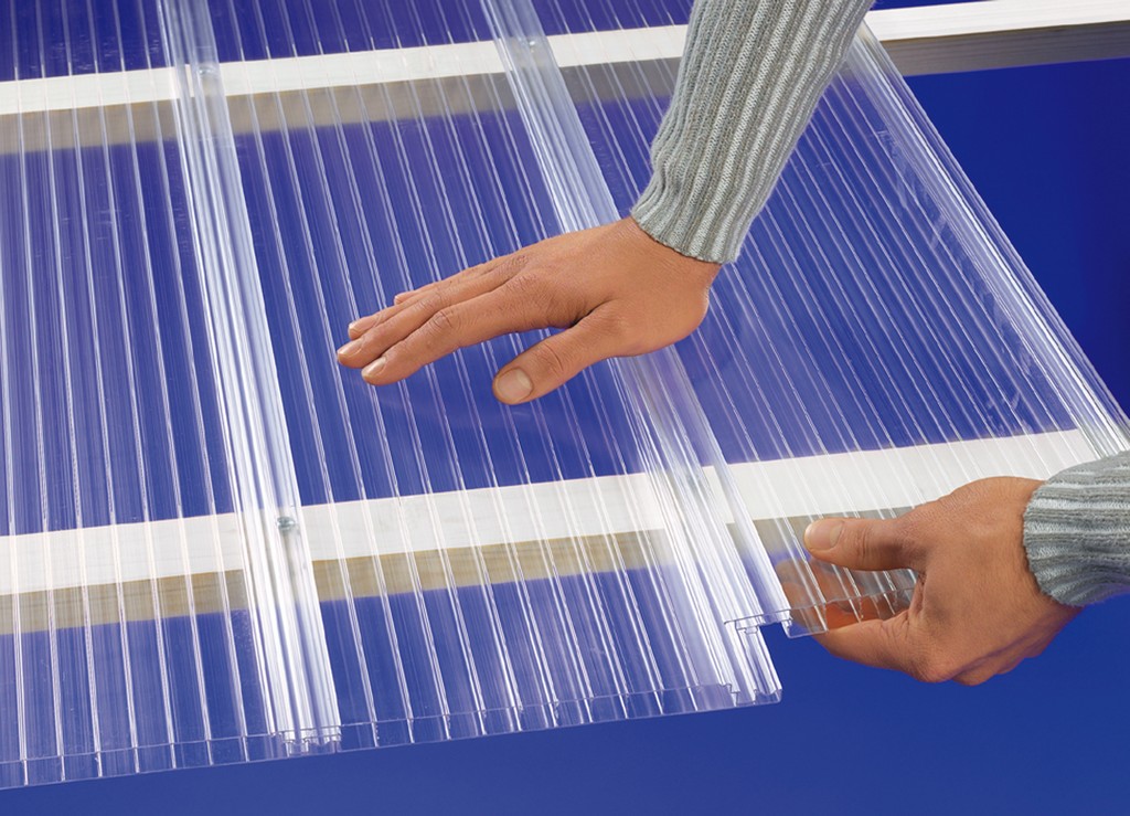 (29,98 €/m²) Stegplatten 16mm Polycarbonat Hohlkammerpaneele klar